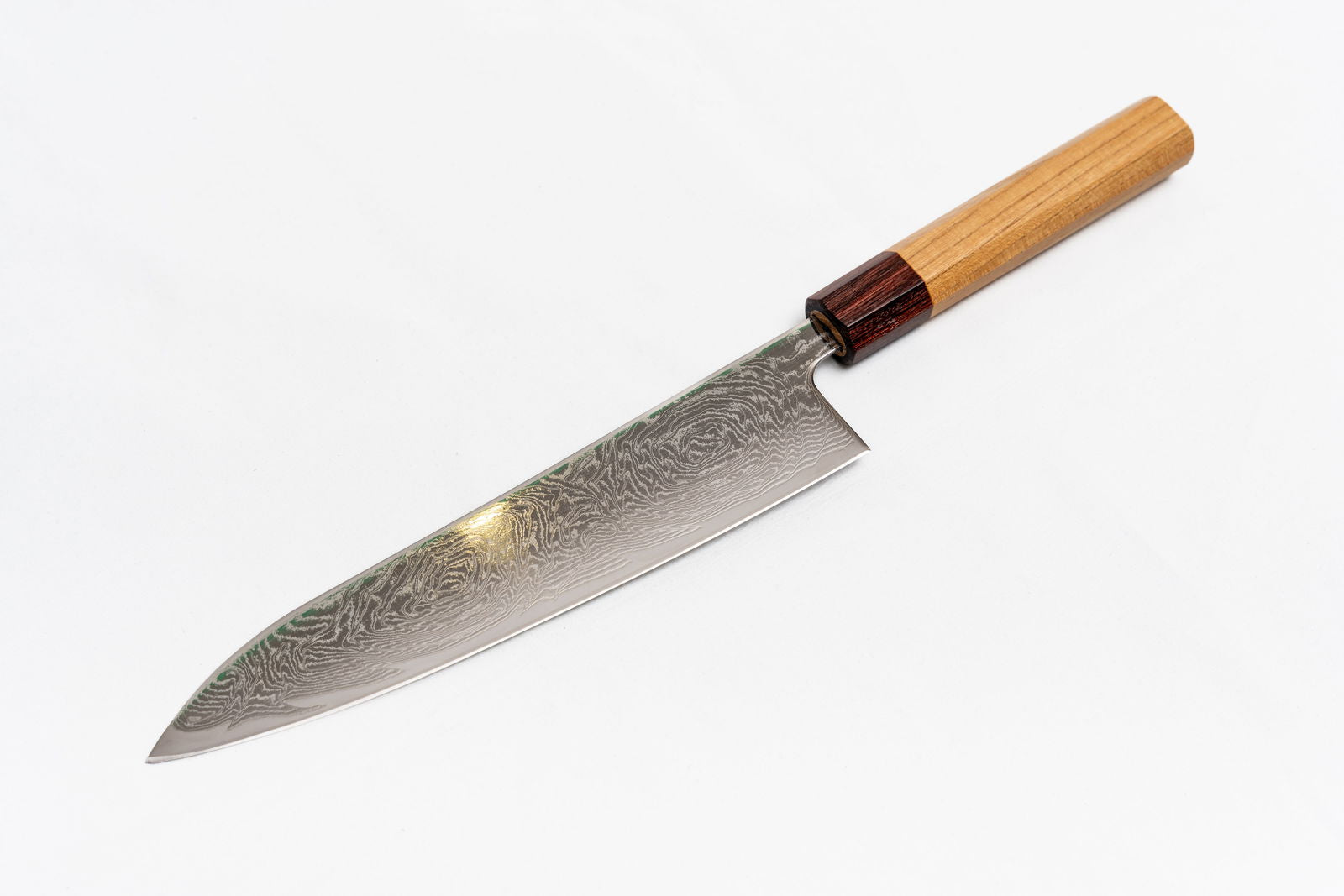 Koujin Hamono AUS10 Nickel Damascus Gyuto, 210 mm - Shinobi Industries -  -  - 