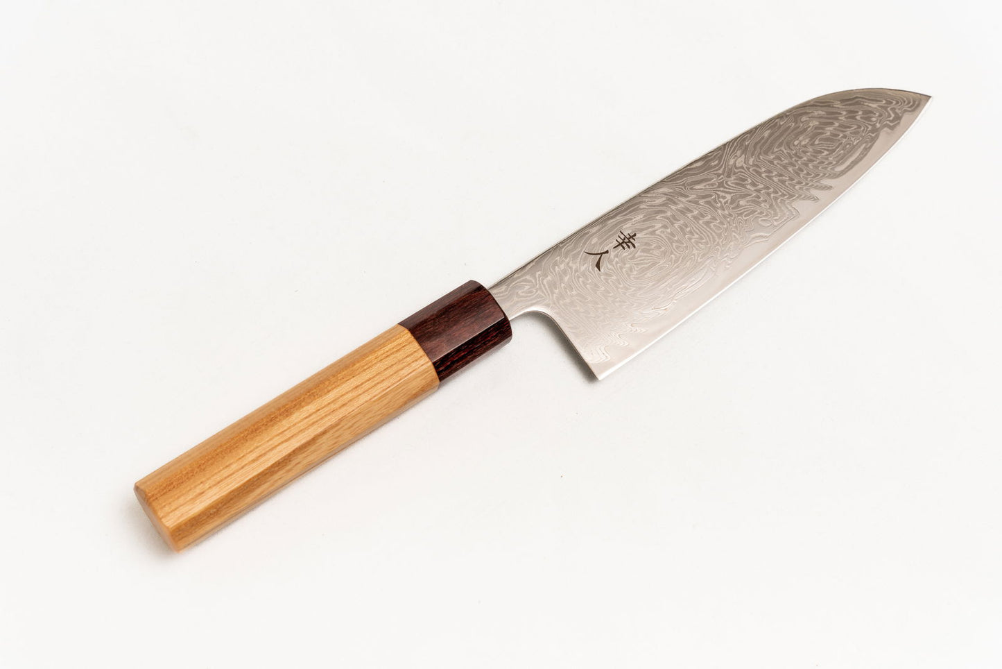 Koujin Hamono AUS10 Nickel Damascus Santoku, 165 mm - Shinobi Industries -  -  - 